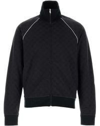 Gucci - Gg Nylon And Jersey Zip Jacket - Lyst