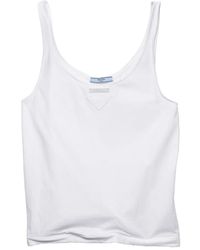 Prada - Débardeur À Patch Logo - Lyst