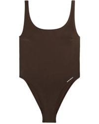 Sporty & Rich - Carla Logo-Print Swimsuit - Lyst