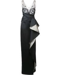 Marchesa notte Oversized Ruches - Zwart