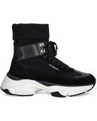 Love Moschino - Lace-Up Sock-Detail Sneakers - Lyst