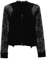 Limi Feu - Hoodie À Empiècements En Dentelle - Lyst