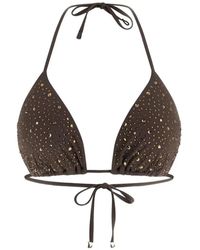 Guess - Rhinestone-Embellished Triangle Bikini Top - Lyst
