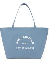 KARL LAGERFELD - Shopper Canvas Logo - Lyst