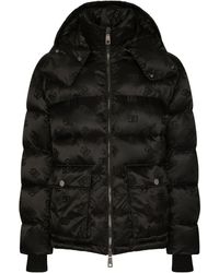 Dolce & Gabbana - Dg Satin Jacquard Jacket With Hood - Lyst