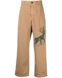 Incotex - Graphic-Print Wide-Leg Trousers - Lyst