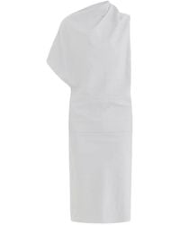 Belle Anna - Midi Reverie Draped Asymmetric Dress - Lyst