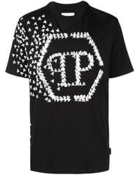 Philipp Plein - Skull Bones Logo-print T-shirt - Lyst