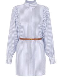 Elisabetta Franchi - Striped Shirt Dress - Lyst