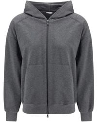Brunello Cucinelli - Zip Hooded Hoodie - Lyst