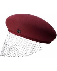 Maison Michel - New Bonnie Veil Felt Beret - Lyst