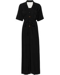 Alysi - Camp-collar Belted Jumpsuit - Lyst