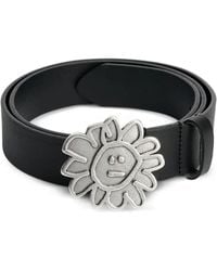 sunflower - Flower-Buckle Leather Belt - Lyst