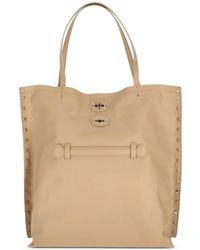 Zanellato - Medium A'Spasso Stud-Embellished Leather Tote Bag - Lyst