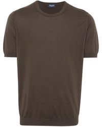 Drumohr - Fine-knit Cotton T-shirt - Lyst