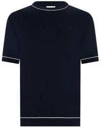 GANT - Contrast-Trim Short-Sleeve Sweater - Lyst