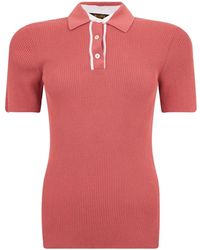 Moorer - Ribbed-Knit Short-Sleeve Polo Shirt - Lyst