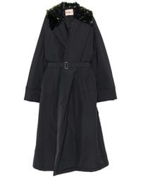 Plan C - Sequin-Embellished Belted Coat - Lyst