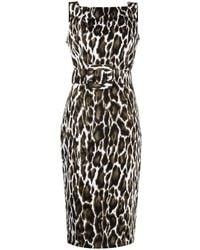 Samantha Sung - Celine Animal-Print Sleeveless Dress - Lyst