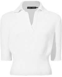 Proenza Schouler - Reeve Cotton-Blend Polo Top - Lyst