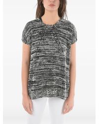 Woolrich - Two-Tone Short-Sleeve Cotton Sweater - Lyst