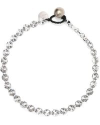 Maria Calderara - Crystal-Embellished Bead-Detail Necklace - Lyst