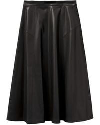 Benetton - High-Waisted A-Line Midi Skirt - Lyst