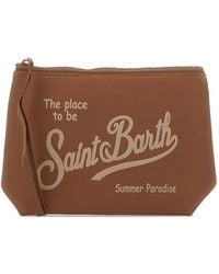 MC2 Saint Barth - Aline Logo-Print Clutch Bag - Lyst