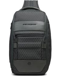Piquadro - Geometric-Pattern Two-Way Backpack - Lyst