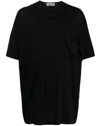Yohji Yamamoto - T-shirt en coton à col rond - Lyst