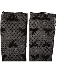 Fun Flamingo - Rebekka Bow-Lace Sheer Socks - Lyst