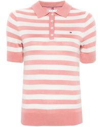 Tommy Hilfiger - Striped Knitted Polo Shirt - Lyst