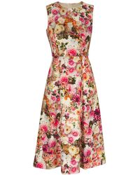 Adam Lippes - Eloise Floral-print Midi Dress - Lyst