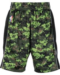 Mitchell & Ness - Pantalones Cortos De Chándal Con Motivo Militar - Lyst