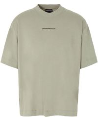 Emporio Armani - T-shirt en coton à col rond - Lyst