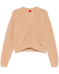 HUGO - Cardigan Mit Logo-Stickerei - Lyst