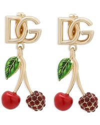 Dolce & Gabbana - Orecchini pendenti con logo - Lyst