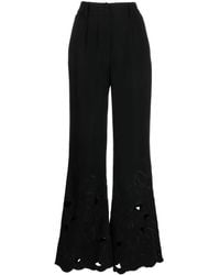 Elie Saab - Embroidered Cut-Out Flared Trousers - Lyst