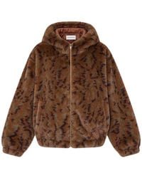 Drole de Monsieur - Faux Fur Hodded Jacket - Lyst