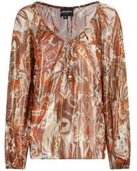 retroféte - Bluse im Metallic-Look mit Paisleymuster - Lyst