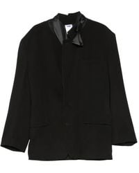 Magliano - Smoking Rimini Satin-Trim Padded-Shoulder Blazer - Lyst