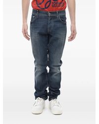 Corneliani - Contrasting-Stitch Five-Pocket Regular-Fit Denim Jeans - Lyst
