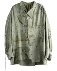 Ziggy Chen - Abstract-Print Silk Shirt - Lyst