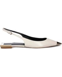 Elisabetta Franchi - Pointed-Toe Slingback Ballet Flats - Lyst