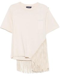 Sportmax - Fringe-Detail T-Shirt - Lyst