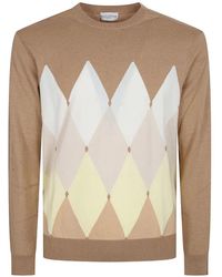 Ballantyne - Jersey A Rombos Con Cuello Redondo - Lyst