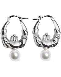 Simone Rocha - Claddagh Creolen Mit Perlen - Lyst