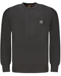 BOSS - Pullover Mit Waffelstrick-Muster - Lyst
