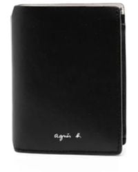 agnès b. - Bi-Fold Leather Card Case - Lyst
