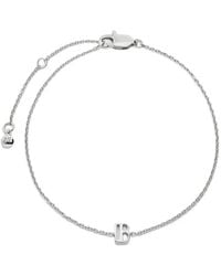 Monica Vinader - Initial B Chain Bracelet - Lyst